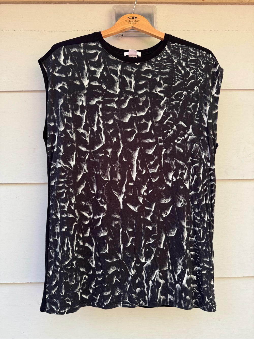 Helmut Lang Black & White Cap Sleeve Top